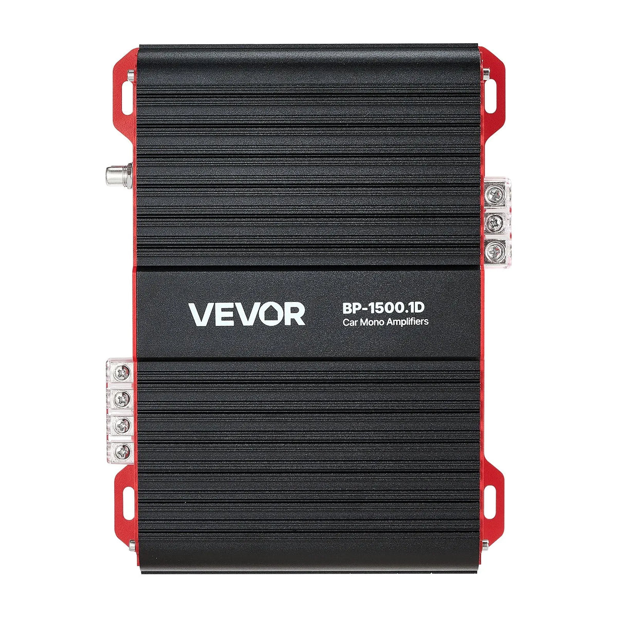 VEVOR monobloka automašīnas pastiprinātājs, 1500 W RMS MAX, stabils pie 1/2/4 Ω, 1 kanāla D klases automašīnas audio pastiprinātājs ar tālvadības subwoofera līmeņa kontroli, zemo frekvenču filtru un basu pastiprinājumu, komplektā skaļuma regulators