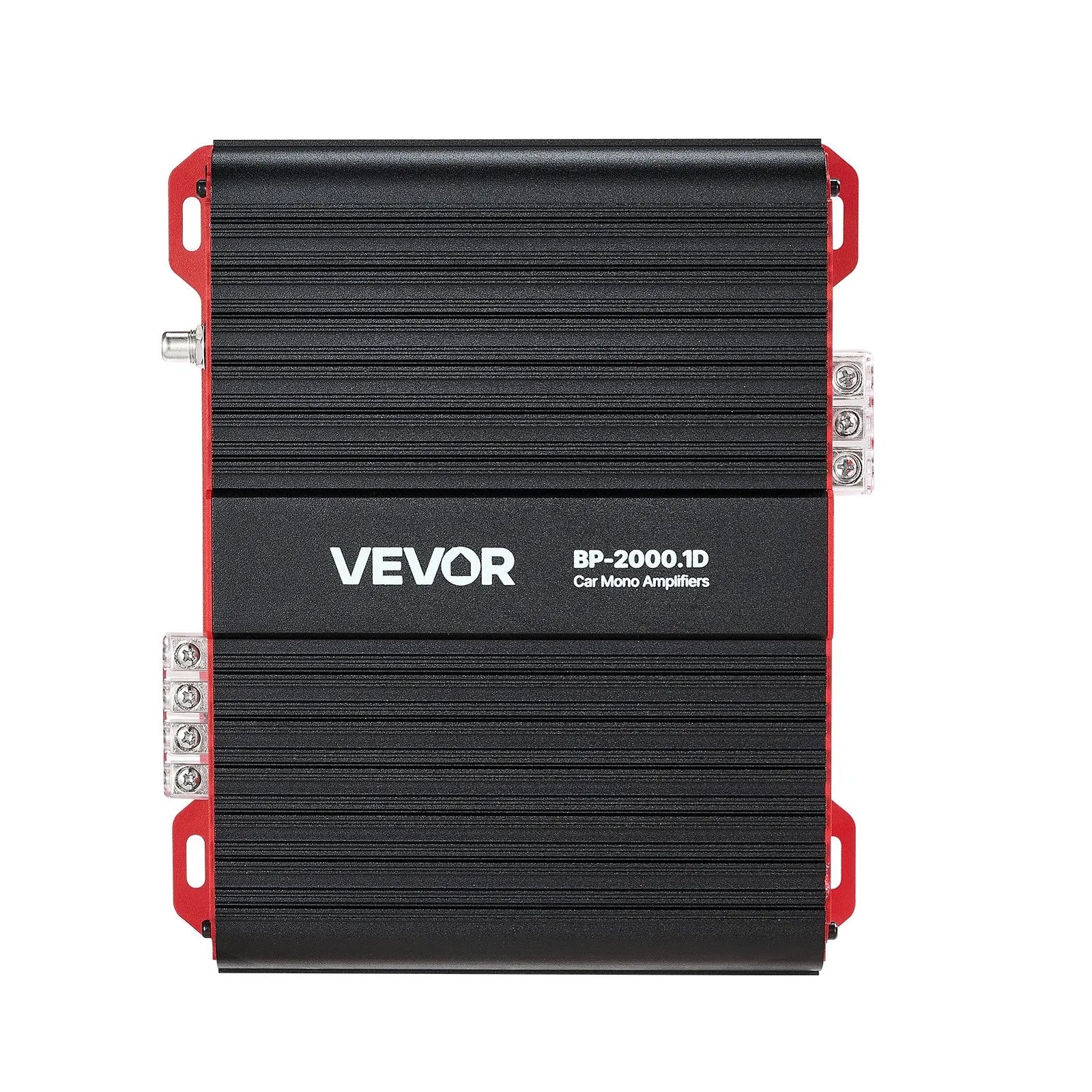 VEVOR monobloka automašīnas pastiprinātājs, līdz 2000 W, stabils 1/2/4 Ω, 1 kanāla D klases audio pastiprinātājs ar tālvadāmu zemfrekvenču līmeņa kontroli, zemfrekvenču filtru un basu pastiprinājumu, komplektā skaļuma regulators