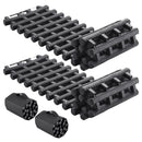 VEVOR 7 t vilkšanas dēļi no TPR materiāla, atgūšanas dēļi apvidus auto, vieglajām automašīnām, pikapiem, SUV un kemperiem, pāris riepu saķeres paliktņu sniegam, smiltīm, dubļiem un irdenam reljefam, ar glabāšanas somām, īsie, melni