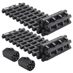 VEVOR 7 t vilkšanas dēļi no TPR materiāla, atgūšanas dēļi apvidus auto, vieglajām automašīnām, pikapiem, SUV un kemperiem, pāris riepu saķeres paliktņu sniegam, smiltīm, dubļiem un irdenam reljefam, ar glabāšanas somām, īsie, melni