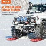 VEVOR 10 t PP saķeres dēļi apvidus un vieglajiem auto, pikapiem, SUV un kemperiem, īsie riepu saķeres paliktņi sniegam, smiltīm, dubļiem un irdenam reljefam, pāris ar glabāšanas somu, sarkani