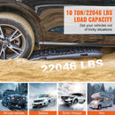 VEVOR 10 t vilkšanas dēļi no PP materiāla, atgūšanas dēļi apvidus auto, vieglajām automašīnām, pikapiem, SUV un kemperiem, pāris riepu saķeres paliktņu sniegam, smiltīm, dubļiem un irdenam reljefam, ar glabāšanas somu, garie, melni