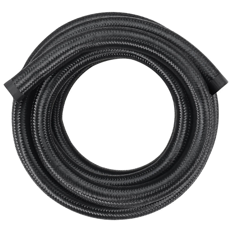 VEVOR 10AN degvielas līnijas komplekts, 3 m degvielas šļūtene ar 14 mm ārējo diametru, neilona un nerūsējošā tērauda pinuma degvielas līnija eļļai, benzīnam un dīzeļdegvielai, ar 7 grozāmo savienotāju adapteriem, melna