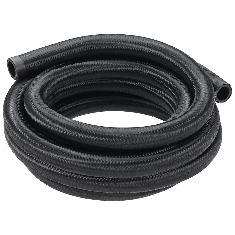 VEVOR 10AN degvielas līnijas komplekts, 3 m degvielas šļūtene ar 14 mm ārējo diametru, neilona un nerūsējošā tērauda pinuma degvielas līnija eļļai, benzīnam un dīzeļdegvielai, ar 7 grozāmo savienotāju adapteriem, melna