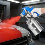 VEVOR sifona tipa krāsošanas pistole ar 1000 ml tvertni, augstas atomizācijas pneimatiskā smidzināšanas pistole ar 1,8 mm sprauslu, regulējamu plūsmas un gaisa padevi automobiļiem, mēbelēm, sienām un māju krāsošanai