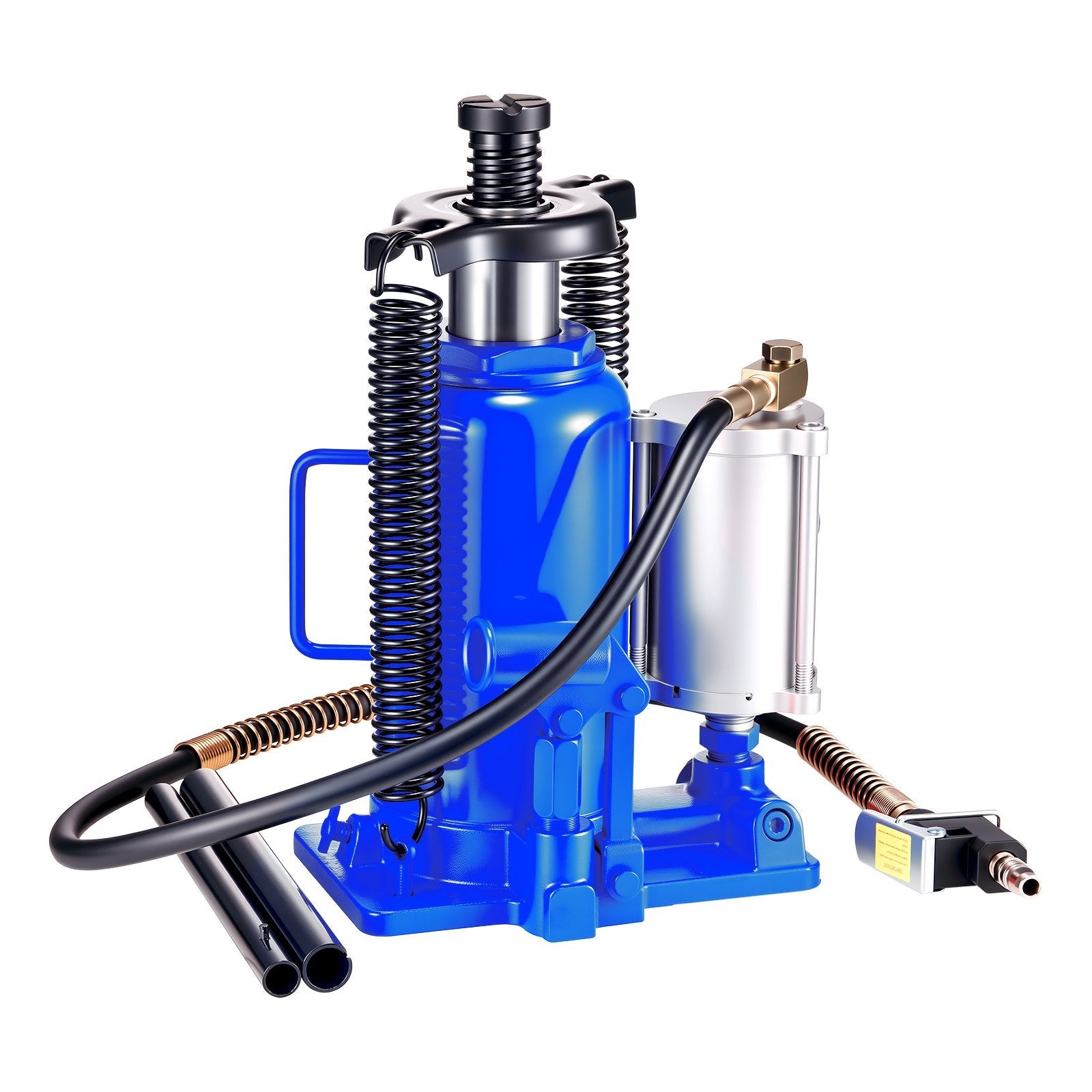 VEVOR Gaisa hidrauliskais pudeļveida domkrats, 20 t, 260–495 mm, pneimatiskais/manuālais smagās slodzes metinātais domkrats ar sūkni automašīnām, pikapiem, kravas auto, kemperiem, SUV, auto remontam un māju pacelšanai, zils
