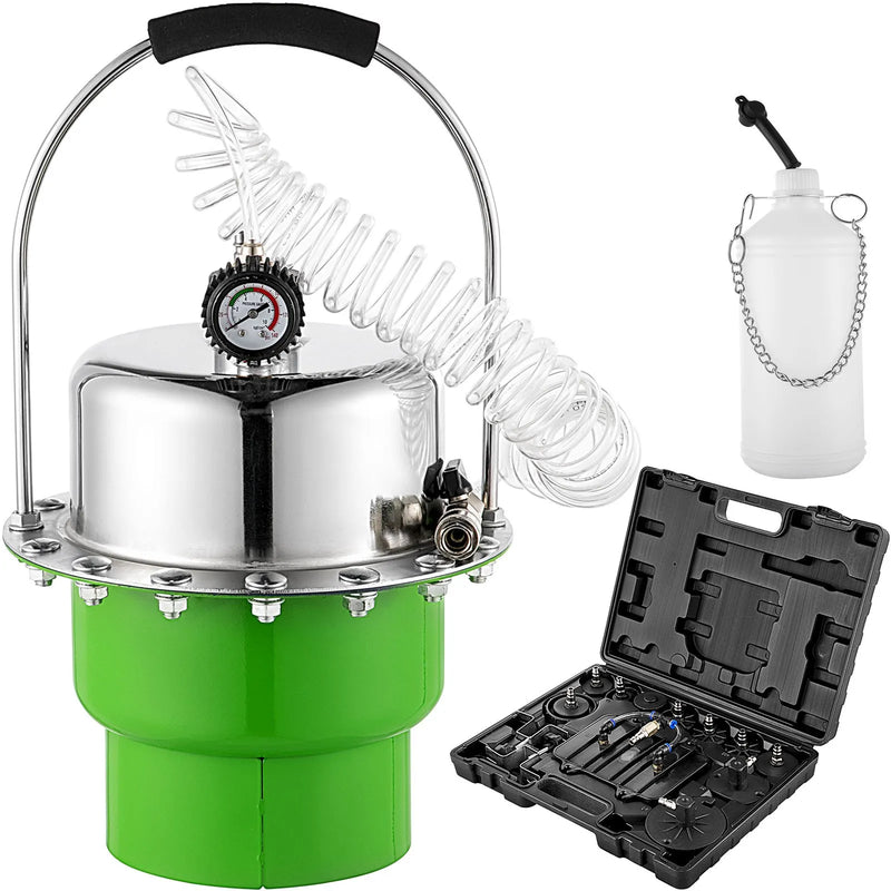VEVOR pneimatiskais bremžu spiediena atgaisošanas instruments, pārnēsājams bremžu un sajūga atgaisošanas vārstu sistēmas komplekts, bremžu šķidruma nosūcējs darbnīcai un mehāniķiem