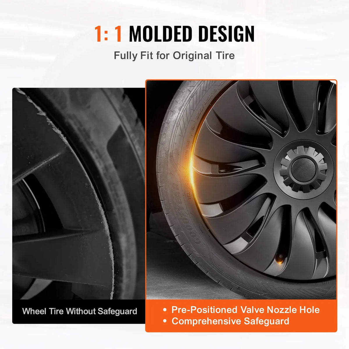 48,3 cm disku pārsegs 2021–2023 Model Y, ar atveri vārstam