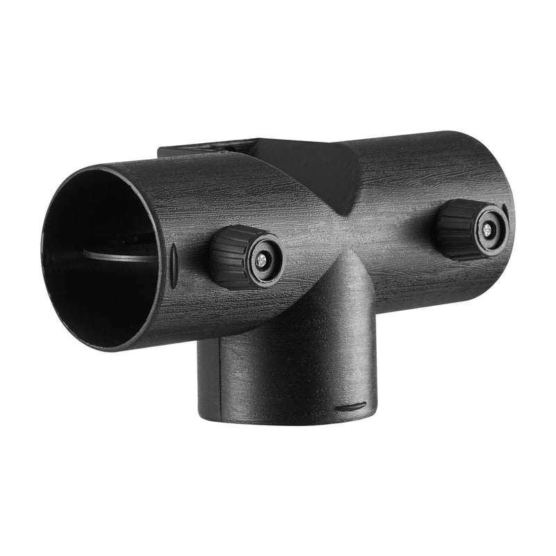 Dīzeļsildītāja savienotājs 59 mm, T-veida 3 virzienu gaisa ventilācijas savienotājs ar diviem 90° rotējamiem vārstiem, melns savienojums 2 kW dīzeļsildītājiem