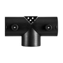 Dīzeļsildītāja savienotājs 59 mm, T-veida 3 virzienu gaisa ventilācijas savienotājs ar diviem 90° rotējamiem vārstiem, melns savienojums 2 kW dīzeļsildītājiem