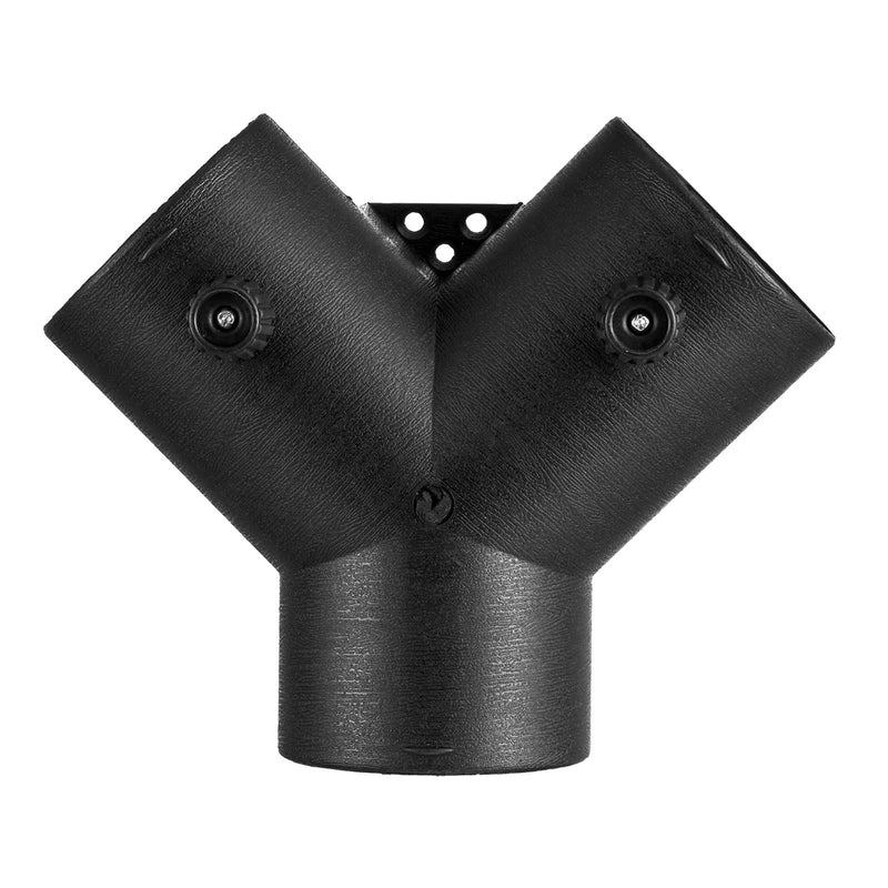 Dīzeļsildītāja savienotājs, 75 mm gaisa vada Y veida atzars ar 2 rotējošiem 90° vārstiem, melns savienojums 2 kW / 5 kW / 8 kW dīzeļsildītājiem