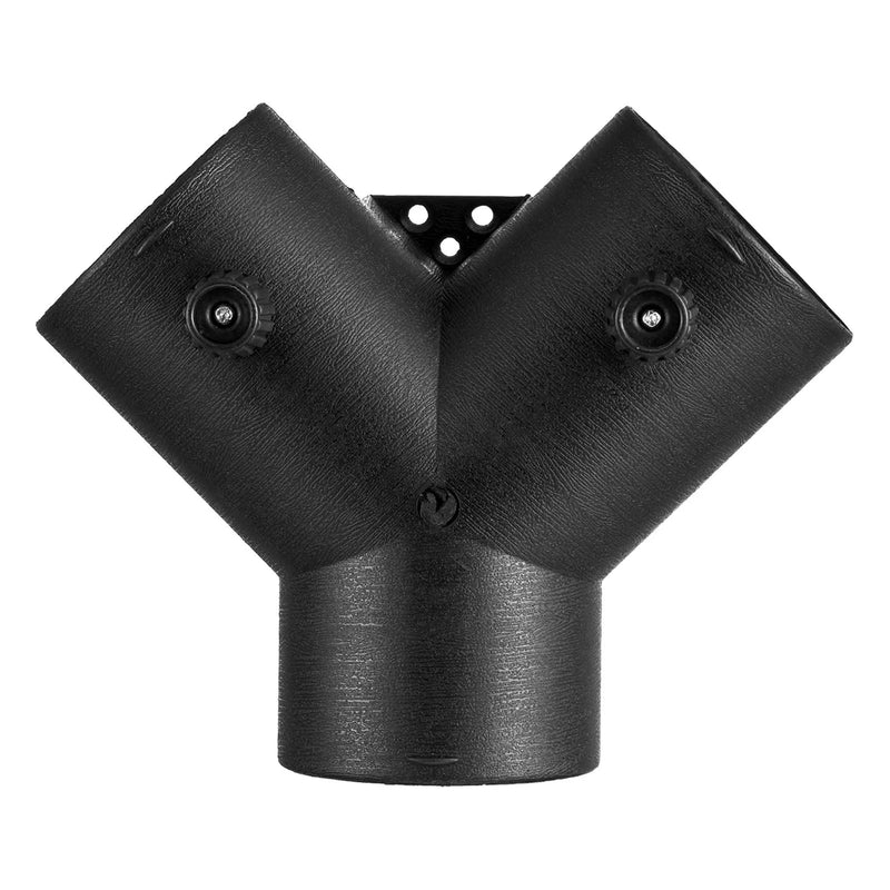 Dīzeļsildītāja savienotājs, 75 mm gaisa vada Y veida atzars ar 2 rotējošiem 90° vārstiem, melns savienojums 2 kW / 5 kW / 8 kW dīzeļsildītājiem