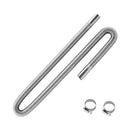 Выхлопной шланг, гибкий шланг для дизельного отопителя из нержавеющей стали 1200 мм с 2 хомутами, комплект принадлежностей для дизельного отопителя, совместим с дизельными отопителями мощностью 2-8 кВт