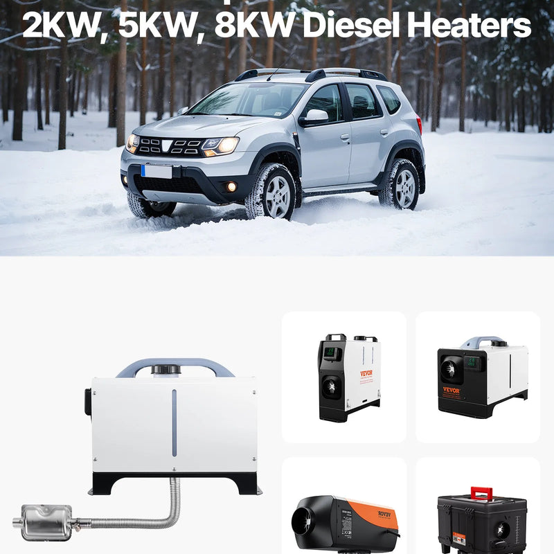 Выхлопной шланг, гибкий шланг для дизельного отопителя из нержавеющей стали 1200 мм с 2 хомутами, комплект принадлежностей для дизельного отопителя, совместим с дизельными отопителями мощностью 2-8 кВт