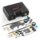 VEVOR dzinēja cilindru kompresijas un noplūdes testeru komplekts ar 0–48,3 bar spiediena manometru un 0–6,9 bar noplūdes manometru, automobiļu noplūdes pārbaudes komplekts ar 4 adapteriem automašīnām un motocikliem