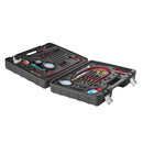 VEVOR dzinēja cilindru kompresijas un noplūdes testeru komplekts ar 0–48,3 bar spiediena manometru un 0–6,9 bar noplūdes manometru, automobiļu noplūdes pārbaudes komplekts ar 4 adapteriem automašīnām un motocikliem