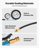 VEVOR dzinēja cilindru kompresijas un noplūdes testeru komplekts ar 0–48,3 bar spiediena manometru un 0–6,9 bar noplūdes manometru, automobiļu noplūdes pārbaudes komplekts ar 4 adapteriem automašīnām un motocikliem