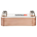 VEVOR lodētais plākšņu siltummainis, 5" × 12" (127 × 305 mm), 30 plāksnes, vara un 316L nerūsējošā tērauda ūdens–ūdens siltummainis grīdas apkurei, ūdens sildīšanai, sniega kausēšanai un alus dzesēšanai