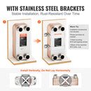 VEVOR lodētais plākšņu siltummainis, 5" × 12" (127 × 305 mm), 30 plāksnes, vara un 316L nerūsējošā tērauda ūdens–ūdens siltummainis grīdas apkurei, ūdens sildīšanai, sniega kausēšanai un alus dzesēšanai