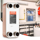 VEVOR lodētais plākšņu siltummainis, 5" × 12" (127 × 305 mm), 30 plāksnes, vara un 316L nerūsējošā tērauda ūdens–ūdens siltummainis grīdas apkurei, ūdens sildīšanai, sniega kausēšanai un alus dzesēšanai