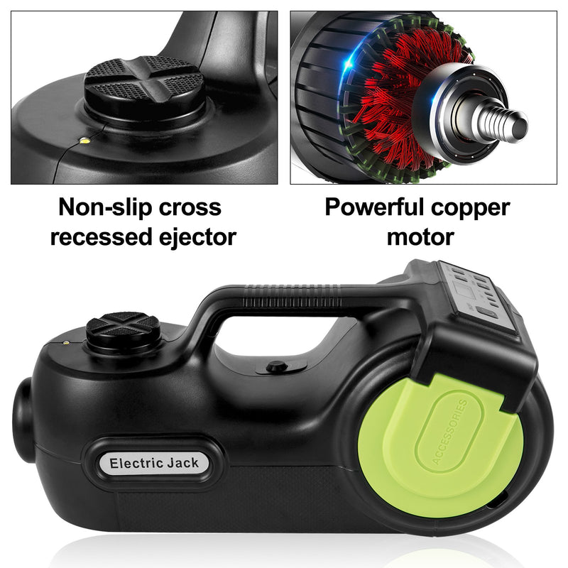 VEVOR elektriline autotõstuk 5 t koos löökvõtme ja LED-valgusega, hüdrauliline, tõstekõrgus 155-530 mm, sobib maasturite, mahtuniversaalide, sõiduautode ja veoautode remondiks.