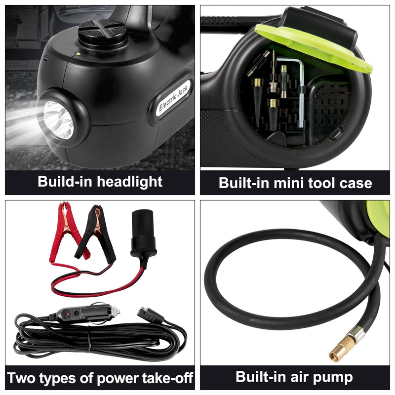 VEVOR elektriline autotõstuk 5 t koos löökvõtme ja LED-valgusega, hüdrauliline, tõstekõrgus 155-530 mm, sobib maasturite, mahtuniversaalide, sõiduautode ja veoautode remondiks.