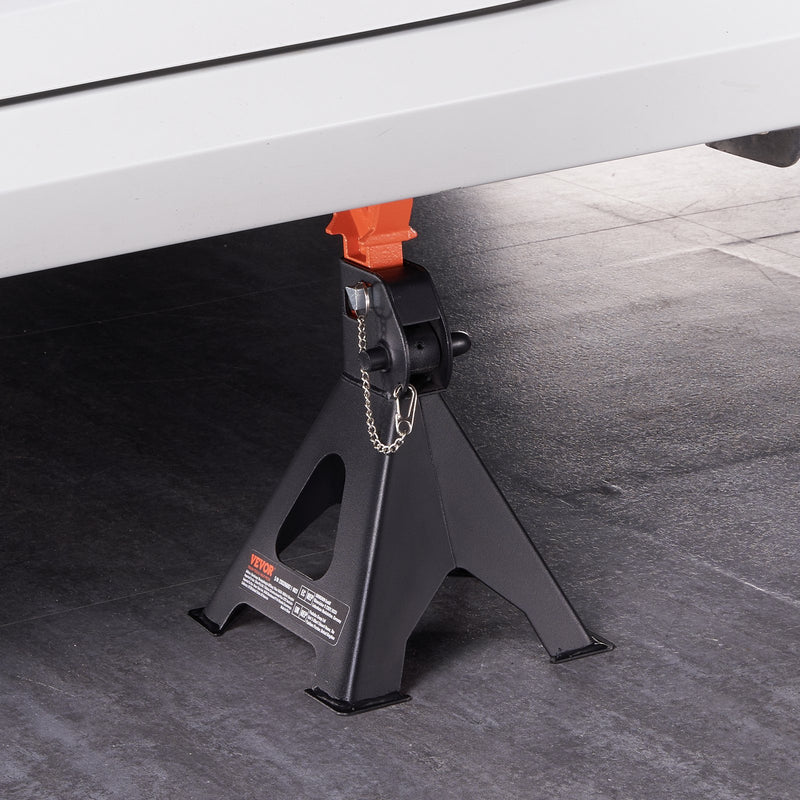 VEVOR domkratu statīvi, 3 t celtspēja, dubultā fiksācija, augstums regulējams no 275 līdz 415 mm, piemēroti SUV, pikapiem, automašīnām un UTV/ATV, sarkani, 1 pāris