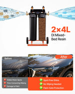 VEVOR dejonizēta ūdens sistēma auto mazgāšanai ar 2 x 4 l DI sveķiem, apvada vārstu un TDS mērītāju, pārnēsājams beznosēdumu ūdens filtrs automašīnām, kemperiem un logiem