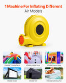 VEVOR piepūšamais atrakciju ventilators, 950 W, komerciālai lietošanai