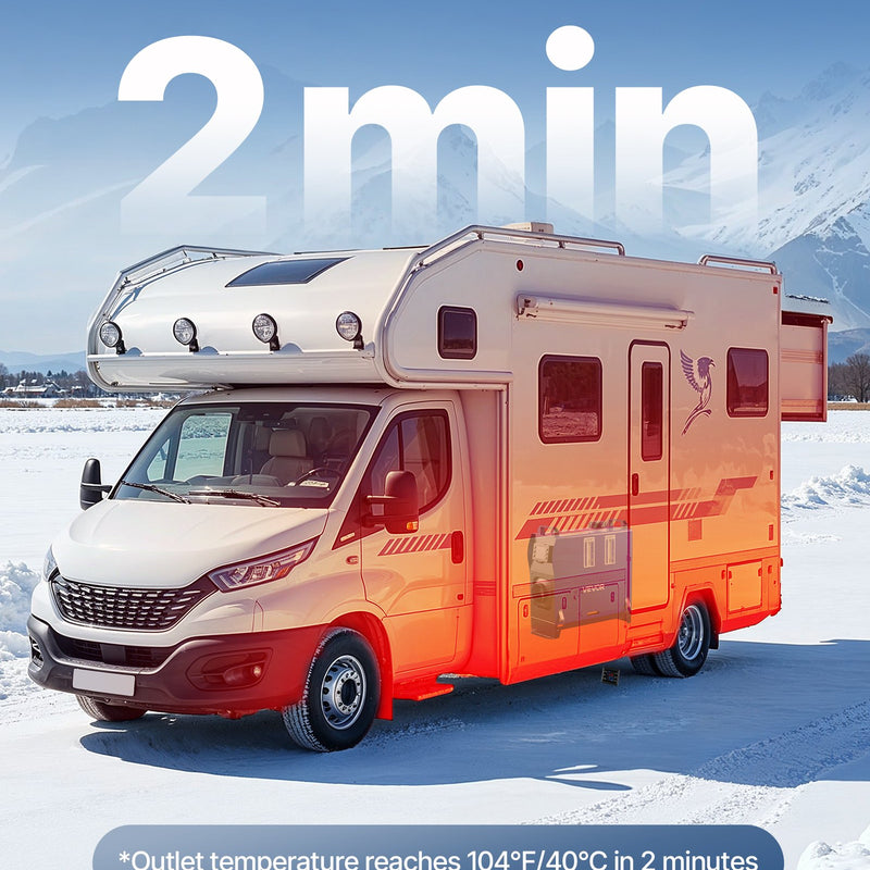 Dīzeļsildītājs 8 kW, DC 12V, pārnēsājams ar tālvadību, LCD ekrānu un 5 L tvertni