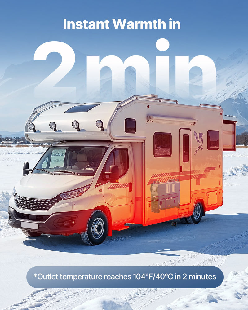 Dīzeļsildītājs 8 kW, DC 12V, pārnēsājams ar tālvadību, LCD ekrānu un 5 L tvertni