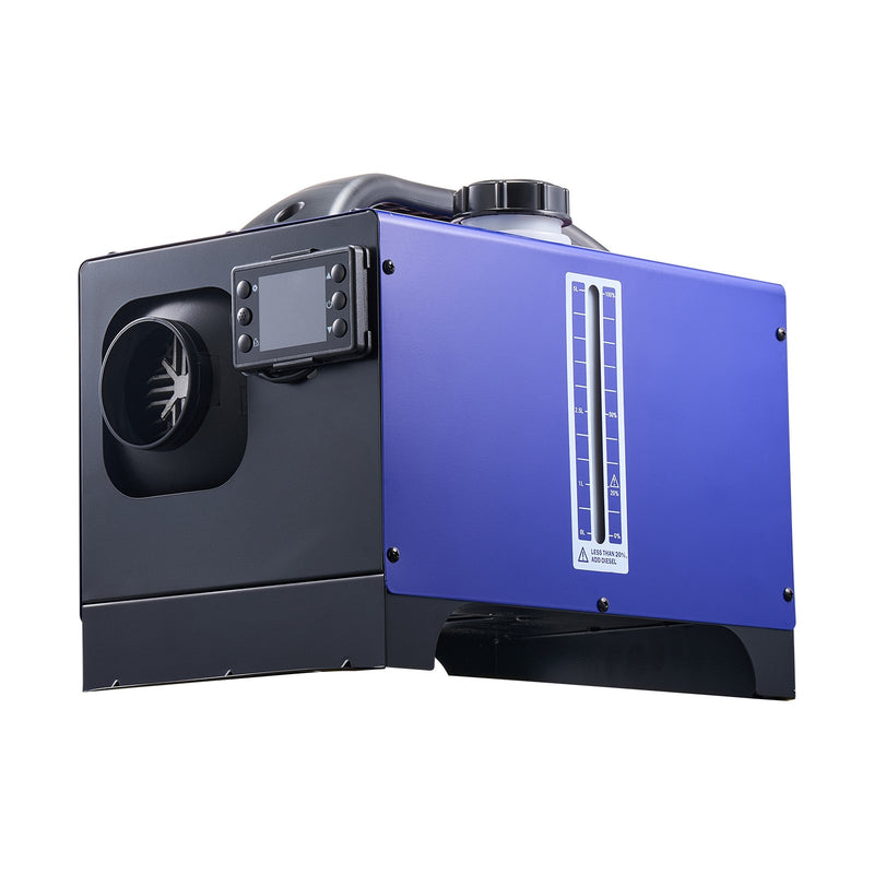 Dīzeļdegvielas gaisa sildītājs 8 kW, DC 12 V, pārnēsājams “All in One” ar tālvadības pulti un LCD displeju, ātra uzsildīšana, zems trokšņa līmenis, 5 L degvielas tvertne automašīnām, kemperiem, furgoniem, traktoriem un kravas automašīnām