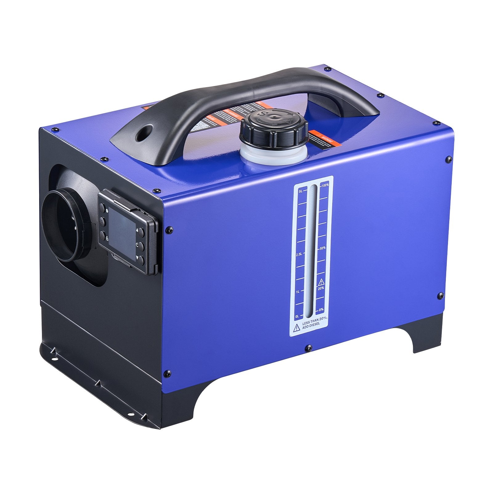 Dīzeļdegvielas gaisa sildītājs 8 kW, DC 12 V, pārnēsājams “All in One” ar tālvadības pulti un LCD displeju, ātra uzsildīšana, zems trokšņa līmenis, 5 L degvielas tvertne automašīnām, kemperiem, furgoniem, traktoriem un kravas automašīnām