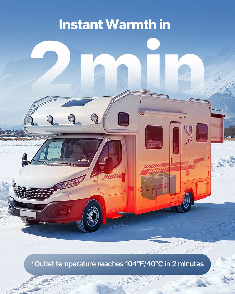 Dīzeļdegvielas gaisa sildītājs 8 kW, DC 12 V, pārnēsājams “All in One” ar tālvadības pulti un LCD displeju, ātra uzsildīšana, zems trokšņa līmenis, 5 L degvielas tvertne automašīnām, kemperiem, furgoniem, traktoriem un kravas automašīnām
