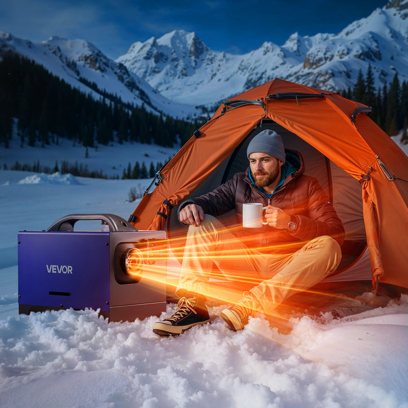 Dīzeļdegvielas gaisa sildītājs 8 kW, DC 12 V, pārnēsājams “All in One” ar tālvadības pulti un LCD displeju, ātra uzsildīšana, zems trokšņa līmenis, 5 L degvielas tvertne automašīnām, kemperiem, furgoniem, traktoriem un kravas automašīnām