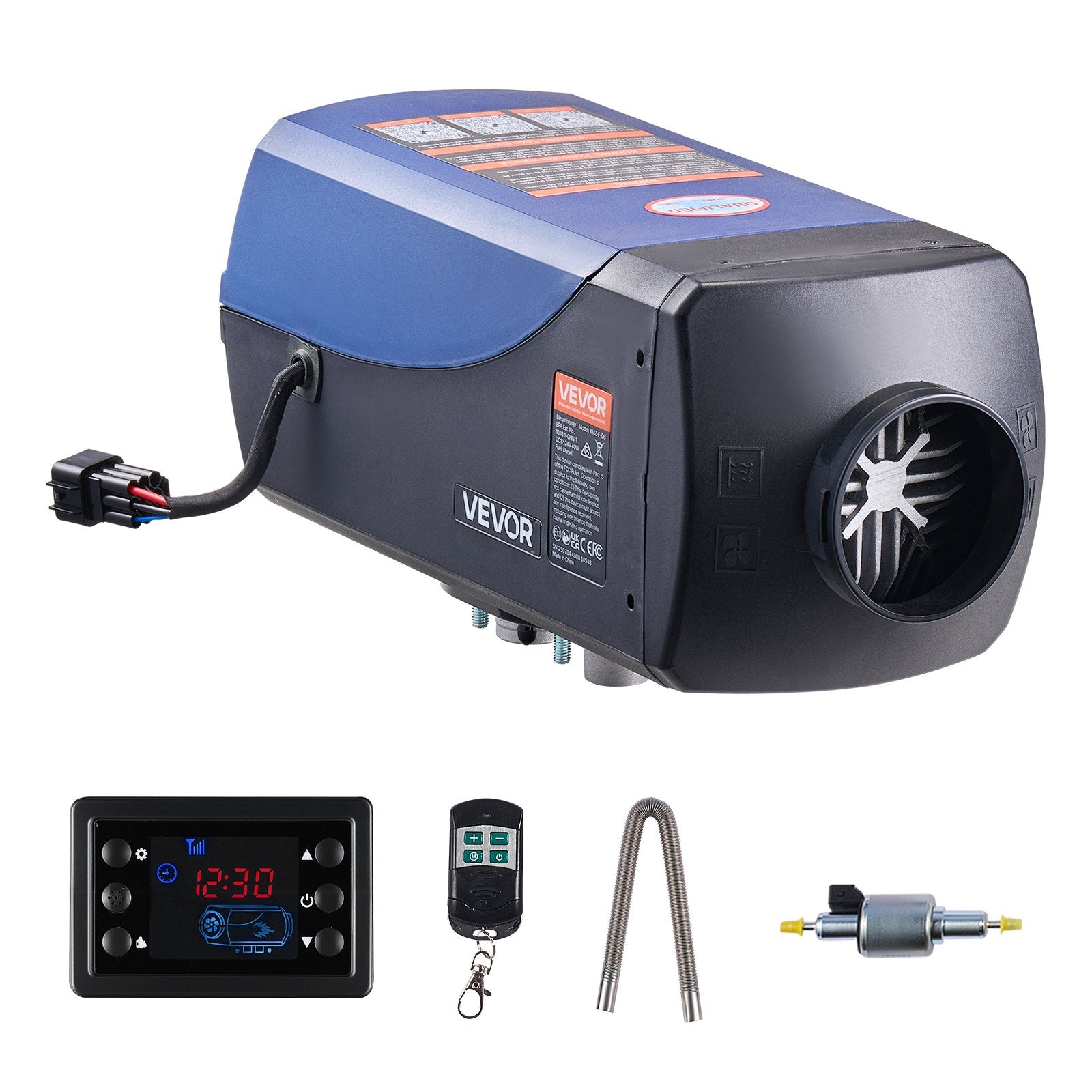Dīzeļdegvielas sildītājs, 8 kW, DC 12 V, pārnēsājams gaisa sildītājs ar tālvadību un LCD ekrānu, ātra uzsildīšana, zems trokšņa līmenis, 10 l degvielas tvertne, piemērots automašīnām, furgoniem, kemperiem un kravas auto