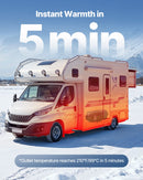 Dīzeļdegvielas sildītājs, 8 kW, DC 12 V, pārnēsājams gaisa sildītājs ar tālvadību un LCD ekrānu, ātra uzsildīšana, zems trokšņa līmenis, 10 l degvielas tvertne, piemērots automašīnām, furgoniem, kemperiem un kravas auto