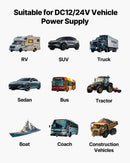 Dīzeļdegvielas sildītājs, 8 kW, DC 12 V, pārnēsājams gaisa sildītājs ar tālvadību un LCD ekrānu, ātra uzsildīšana, zems trokšņa līmenis, 10 l degvielas tvertne, piemērots automašīnām, furgoniem, kemperiem un kravas auto