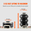 VEVOR Air Jack, трехтонный домкрат с тройной пневматической подушкой, подъем до 450 мм, быстрый подъем 3-5 секунд, пневматический домкрат с боковыми ручками для автомобилей, гаражей и ремонта (бежевый)