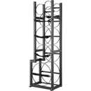 Gāzes konteineru plaukts, ar ietilpību 1 × 22,7 kg, 2 × 13,6 kg un 3 mazi baloni, 39,5 × 33 × 126,5 cm, uzglabāšanai un transportēšanai (Freons, skābeklis, slāpeklis u.c.)