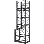 Gāzes konteineru plaukts, ar ietilpību 1 × 22,7 kg, 2 × 13,6 kg un 3 mazi baloni, 39,5 × 33 × 126,5 cm, uzglabāšanai un transportēšanai (Freons, skābeklis, slāpeklis u.c.)