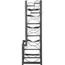 Gāzes konteineru plaukts, ar ietilpību 1 × 22,7 kg, 2 × 13,6 kg un 3 mazi baloni, 39,5 × 33 × 126,5 cm, uzglabāšanai un transportēšanai (Freons, skābeklis, slāpeklis u.c.)