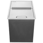 VEVOR 686 x 457 x 533 mm nerūsējošā tērauda ledus kaste ar vāku