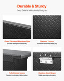 VEVOR kravas automašīnas alumīnija instrumentu kaste, 175,26×50,8×35,56 cm, ar dimanta faktūru, ūdensizturīgu slēdzeni, atslēgām un sānu rokturiem, melna