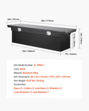 VEVOR kravas automašīnas alumīnija instrumentu kaste, 175,26×50,8×35,56 cm, ar dimanta faktūru, ūdensizturīgu slēdzeni, atslēgām un sānu rokturiem, melna