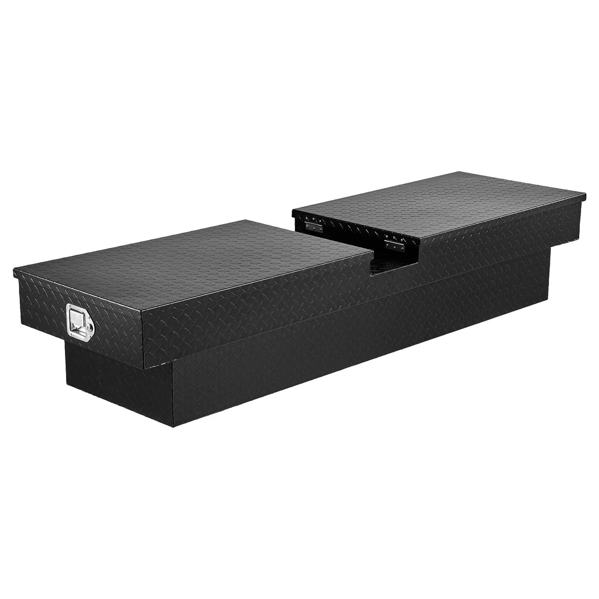 VEVOR kravas automašīnas šķērssija alumīnija instrumentu kaste, 177,8×50,8×33,02 cm ar dimanta faktūru, ūdensizturīga uzglabāšanas kaste ar slēdzeni, atslēgām un sānu rokturiem, melna