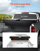 VEVOR kravas automašīnas šķērssija alumīnija instrumentu kaste, 177,8×50,8×33,02 cm ar dimanta faktūru, ūdensizturīga uzglabāšanas kaste ar slēdzeni, atslēgām un sānu rokturiem, melna