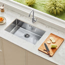 VEVOR 76 cm nerūsējošā tērauda virtuves izlietne (viena bļoda, undermount/drop-in, bāra tipa)