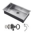 VEVOR 76 cm nerūsējošā tērauda virtuves izlietne (viena bļoda, undermount/drop-in, bāra tipa)
