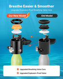 VEVOR mini niršanas balons ar zemūdens masku, 0,5 L pārnēsājams niršanas balons zemūdens elpošanai, atkārtoti lietojams plaušu niršanas cilindrs līdz 10 minūšu niršanai, avārijas glābšanas mazais balons ar sūkni snorkelēšanai